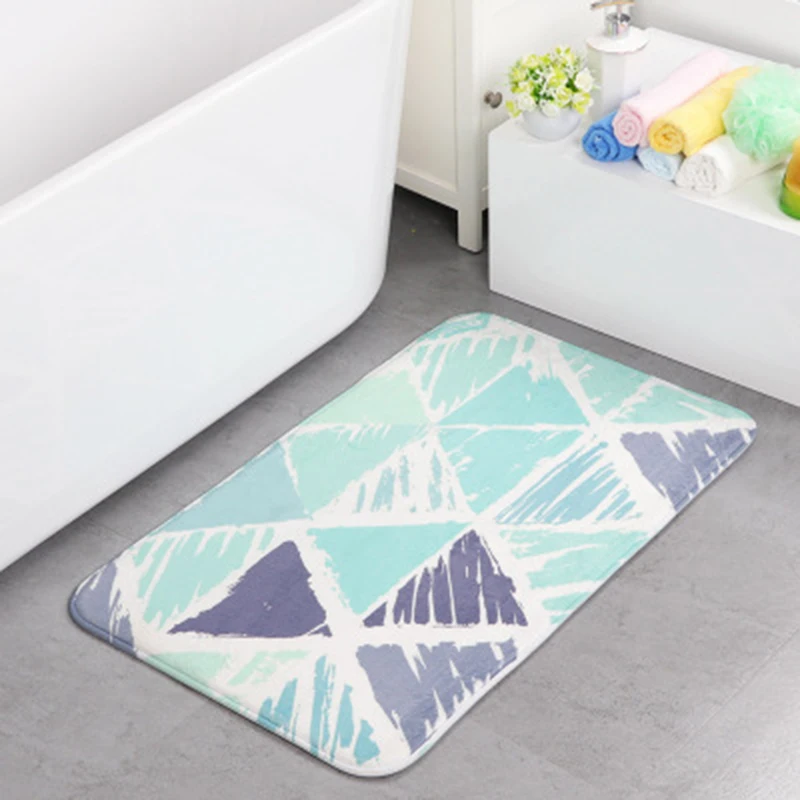 Prevent slippery bibulous 2018 new hot slow rebound SBR 3D flowers pattern memory foam mat | Дом и сад
