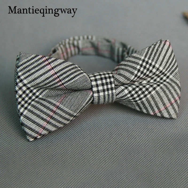 Мужские костюмы Mantieqingway жаккардовые галстуки клетчатая сетка галстук бабочка