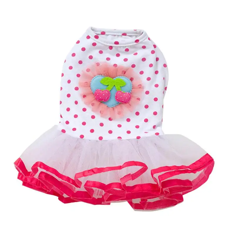 2017 Puppy Dog Dress Princess Dot Lace Skirt Tutu Pet Cat Summer Clothes Apparel | Дом и сад