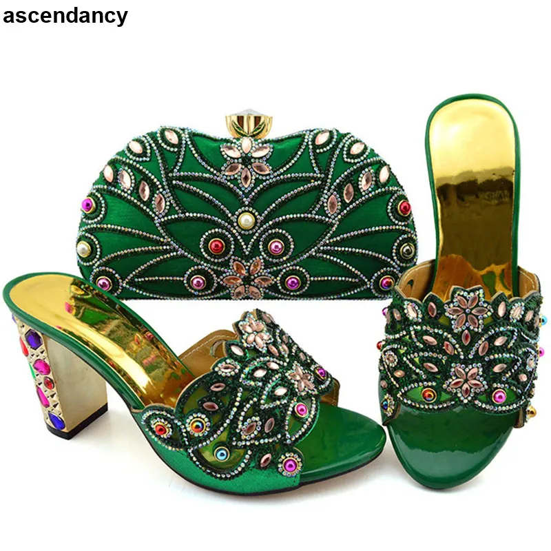 Новое поступление комплект из обуви и сумки в африканском стиле для вечеринки