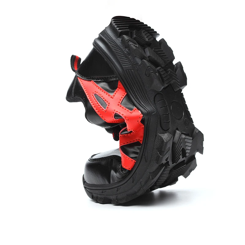 Мужская кожаная Рабочая обувь больших размеров стальные стельки со стальным