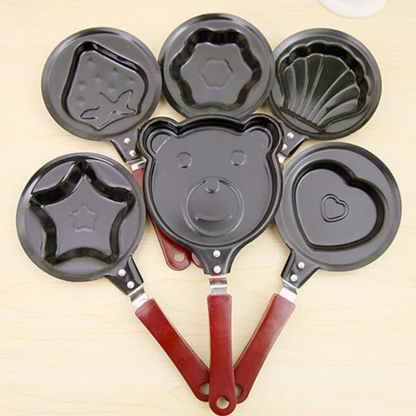 Cute 6 cartoon pattern mini non-stick breakfast omelette pancake egg wok mold cookware | Дом и сад