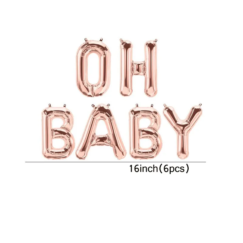 16 дюймов розовое золото/золото его мальчик девочка письма baby shower девочка/мальчик