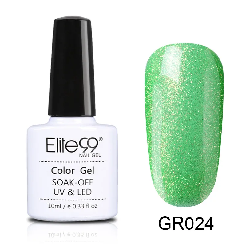 Elite99 10 мл отмачиваемый Гель лак для ногтей серии Green великолепные цвета УФ гель