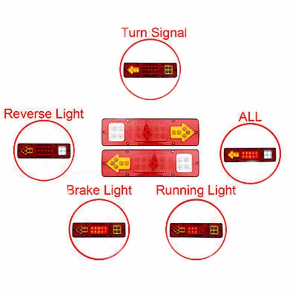 1 пара автомобиля 19 Led Задние огни хвост обратного индикатор грузовик с прицепом