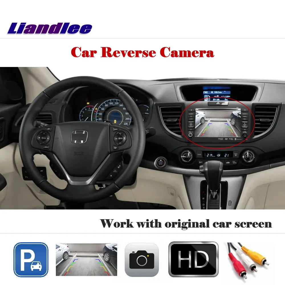Задняя Автомобильная камера заднего вида Liandlee для Honda CR V/CRV 2013 2015 / HD CCD задняя