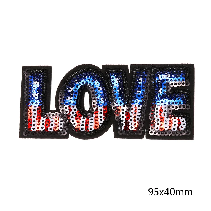 Высокое качество Красочные Блестки патч горячего расплава клейкая одежда