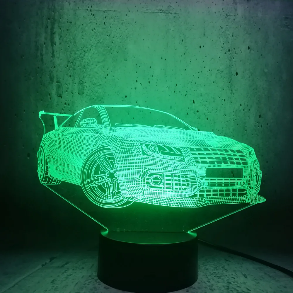 3D лампа для автомобиля классная декоративная мальчика супер веер подарок