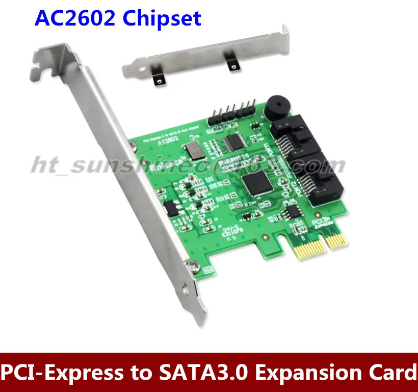Абсолютно новый 1 шт./лот PCI Express к SATA3.0 карта расширения 6 Гбит/с AC2602 чипсет для Marvell