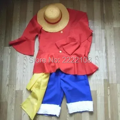 Новый костюм для косплея цельная Обезьяна D. Luffy Косплей Хэллоуин комплект