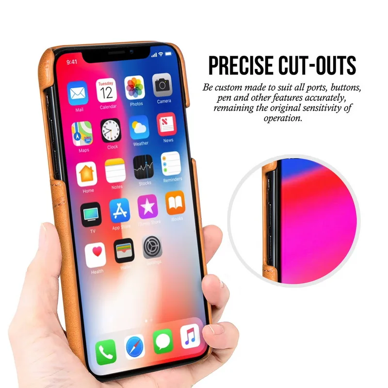 Модный ультра тонкий чехол для телефона из искусственной кожи для iPhone X 10 8 Plus Жесткий ПК слот для карт чехол для iPhone X 6 6 S 7 Plus