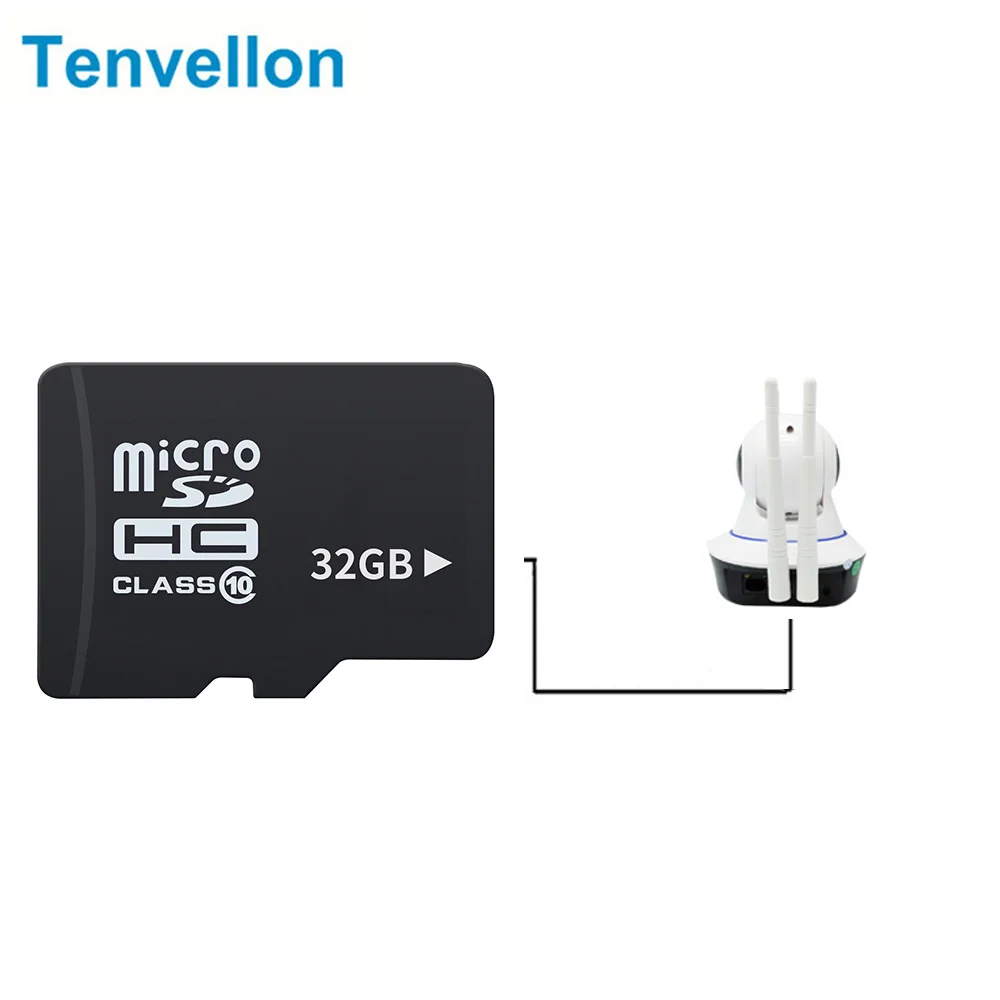 Tenvellon профессиональная C10 16 ГБ 32 Micro Sd карта для 720P 960P 1080P WiFi ip камеры локального