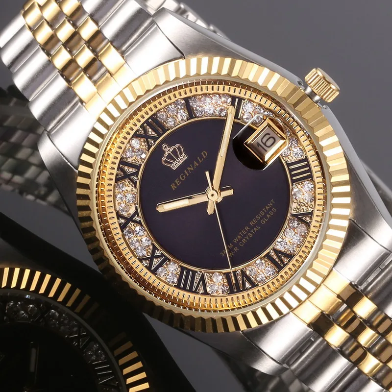 Оригинальные высококачественные кварцевые модные мужские часы из стали деловые