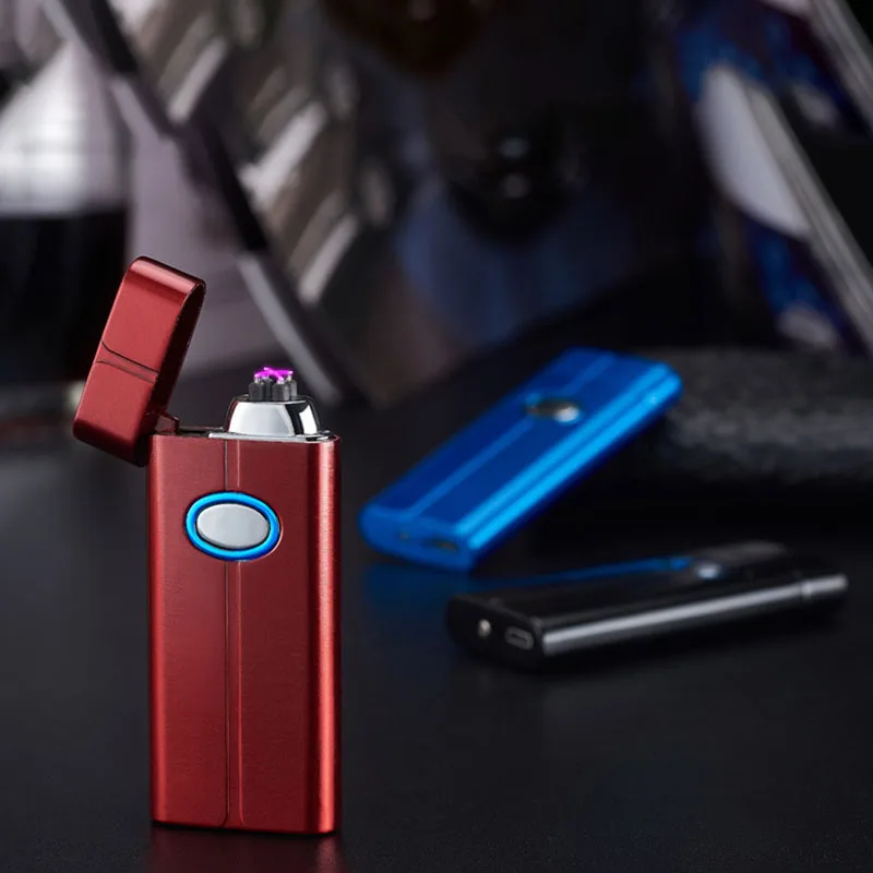 Креативная двухдуговая зажигалка плазменная электрическая USB Зажигалка для