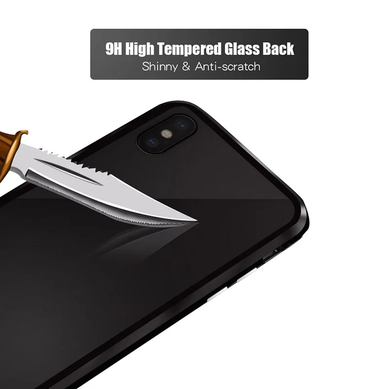 200 шт. чехол для iPhone X XR XS MAX 6 6S 7 8 Plus, мультимагнитный чехол 2 поколения с адсорбцией, чехол из закаленного стекла, DHL