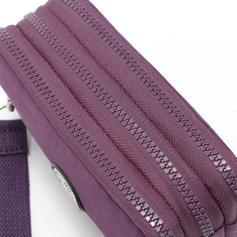 Женский Розовый Нейлоновый кошелек двухслойный карман с отделением для монет на