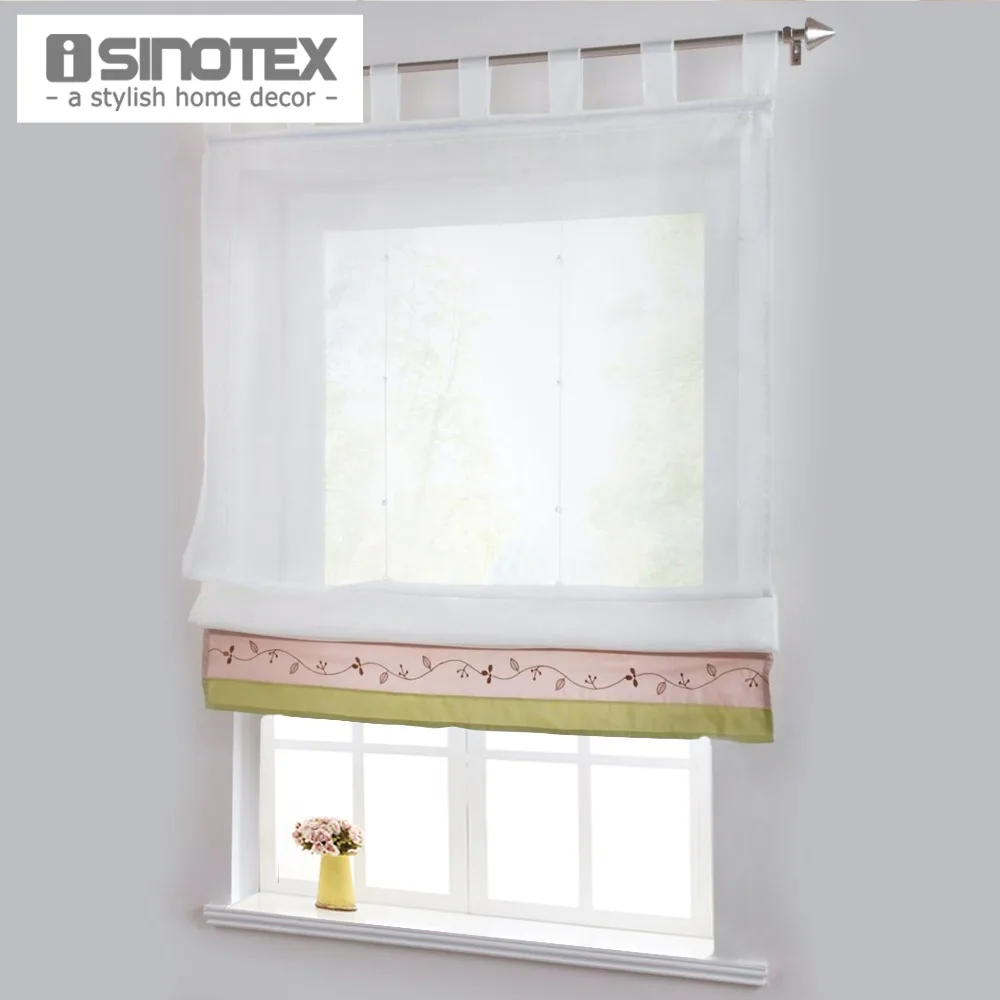 Новая Бамбуковая ткань с вышивкой пэчворк строчки цвета прозрачные окна римские