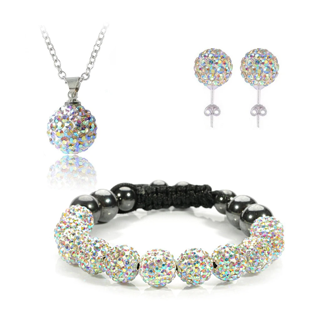 Модные глины Набор для Для женщин кулон браслет серьги комплект ювелирных