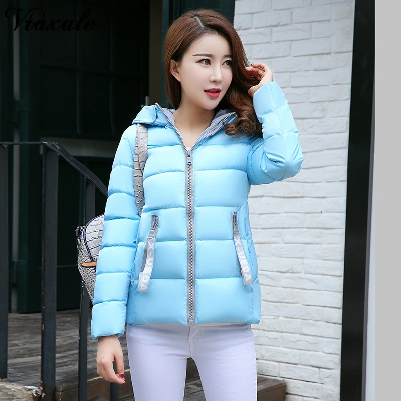 Vraxale Новинка зимы плюс Размеры пальто 2017 с капюшоном Для женщин Короткие Куртка