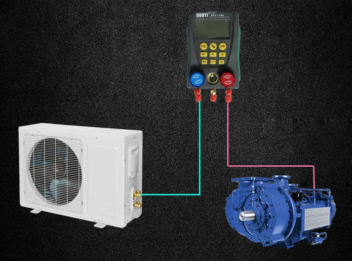 LM120+ Холодильный цифровой коллектор HVAC вакуумное давление температура утечки тестер Кондиционер холодильник Dignostic