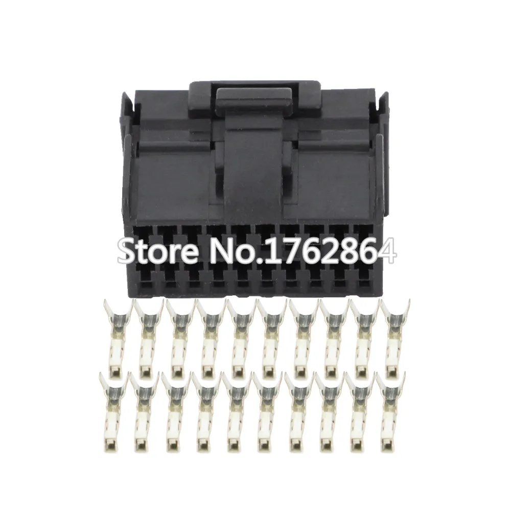 

20 Pin clamp black female car connector with terminal DJ7201-1.2-21 20P car connector