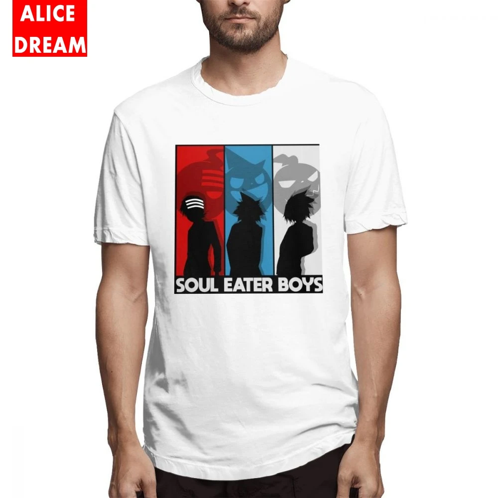 Топ Дизайн Новое поступление футболка для мальчиков с надписью Soul Eater Мужская