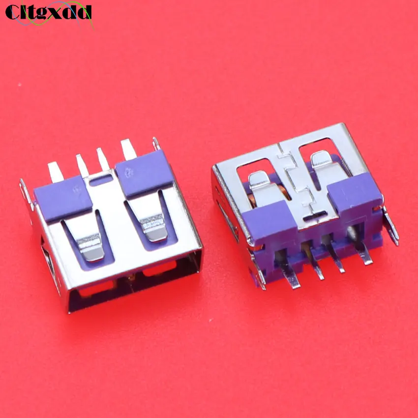 Cltgxdd 1 шт. USB Type A гнездовой разъем 180 градусов 4-контактный Разъемы 2 0 10 плоский