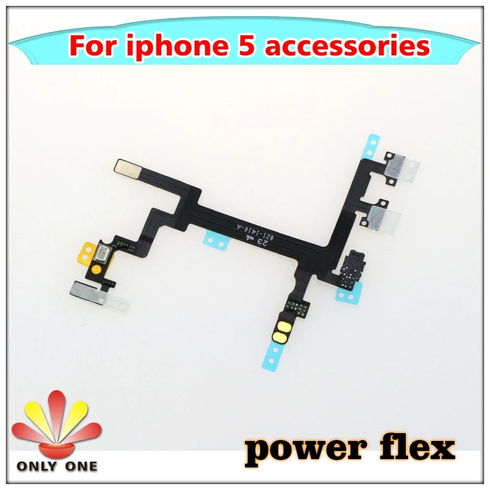 20 шт./лот оригинальный питание от жк flex ленточный кабель для IPHONE 5 г с звука объем