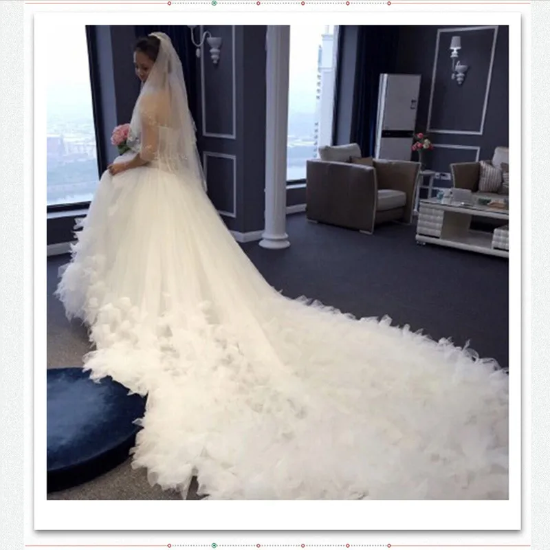 Романтический Свадебные Платья Vestido Де Noiva Line Милая С Цветком Свадьба Dressse Томара