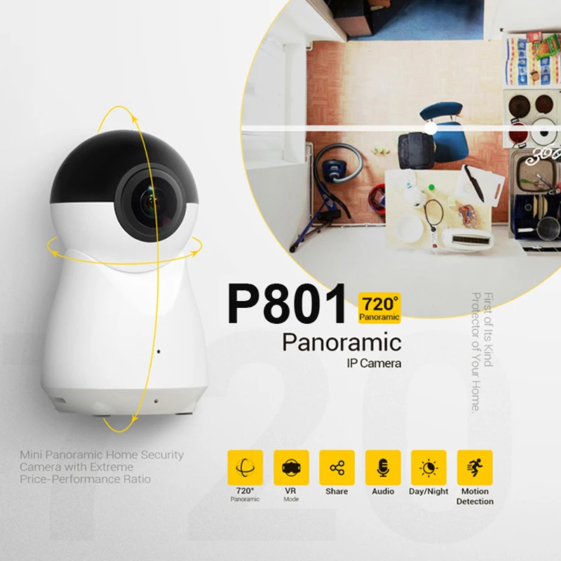 IP-камера Higestone с поддержкой Wi-Fi 1080P 720 градусов | Безопасность и защита