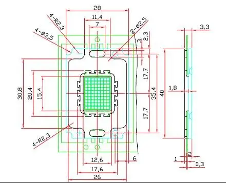 Светодиодный модуль Bridgelux muti chips высокой мощности 30 Вт белый срок службы 3300 3600lm&gt 50