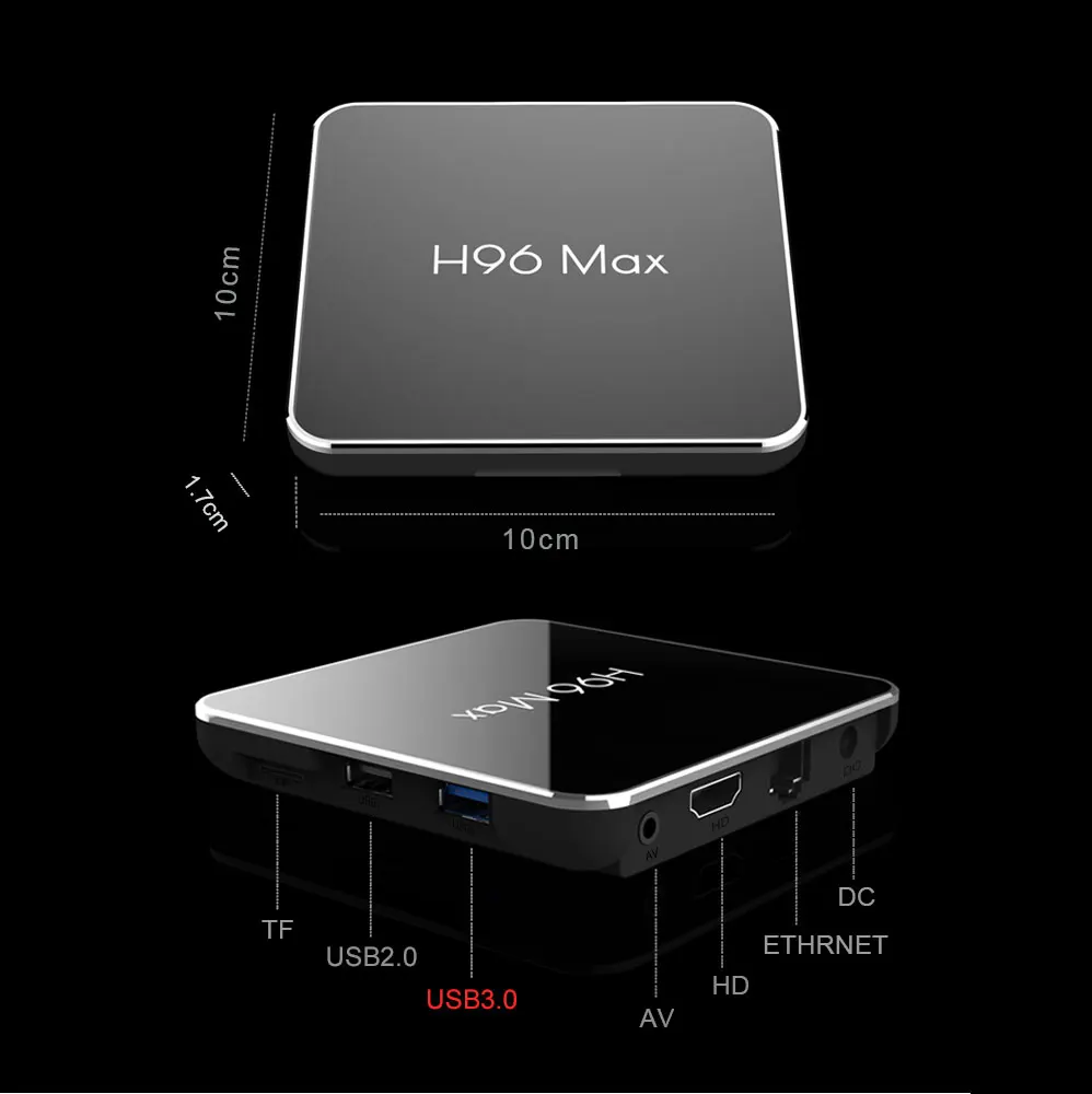 Android 8 1 ТВ коробка Amlogic S905X2 Max 4 Гб оперативной памяти 32 rom четырехъядерный wifi HDMI к * 2