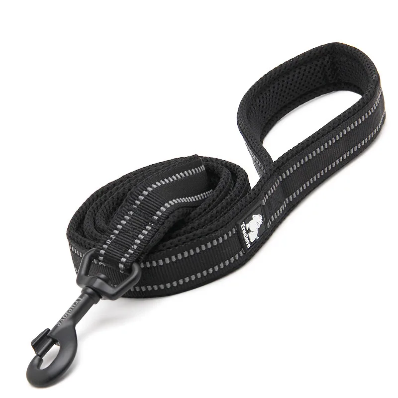 black MySudui Truelove, 200 см, нейлоновый поводок для собак, двойной, трехкратный, для бега, светоотражающий, безопасный, для прогулок, дрессировки, поводок для собак - Цвет: black