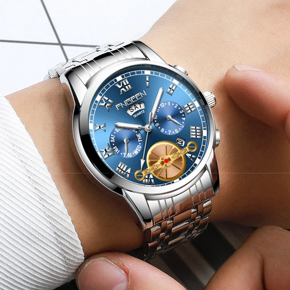 Man Watch Erkek Kol Saati Top Brand Quality Quartz Wrist Watches for Men Clock Date Week Display Luminous Decoration Men's | Наручные