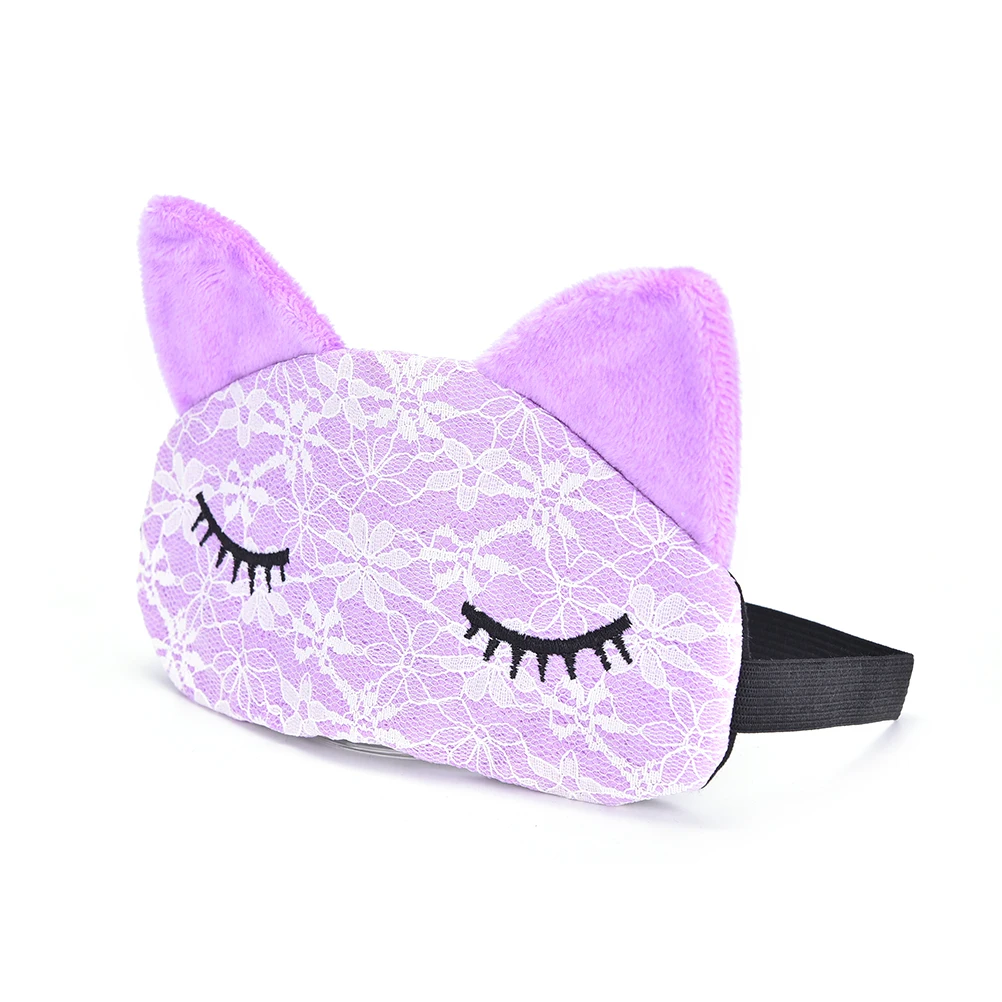 3 Colors Cartoon Lace Eyeshade Sleeping Mask Cover Microfiber Eye Eyepatch Blindfolds For Health Care To Shield The Light | Красота и