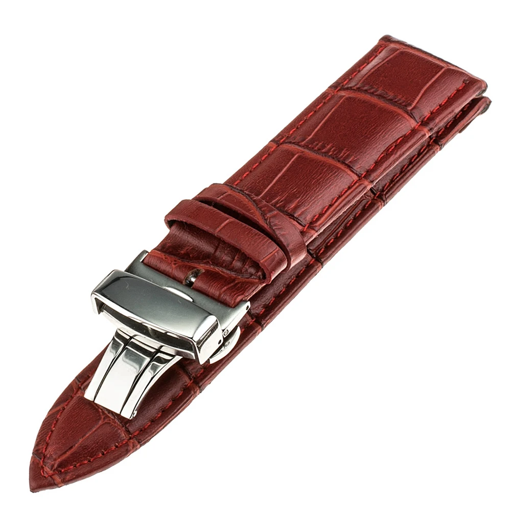 Ремешок из натуральной кожи с застежкой бабочкой 20 мм для Moto 360 2 42 мужчин 2015 Samsung