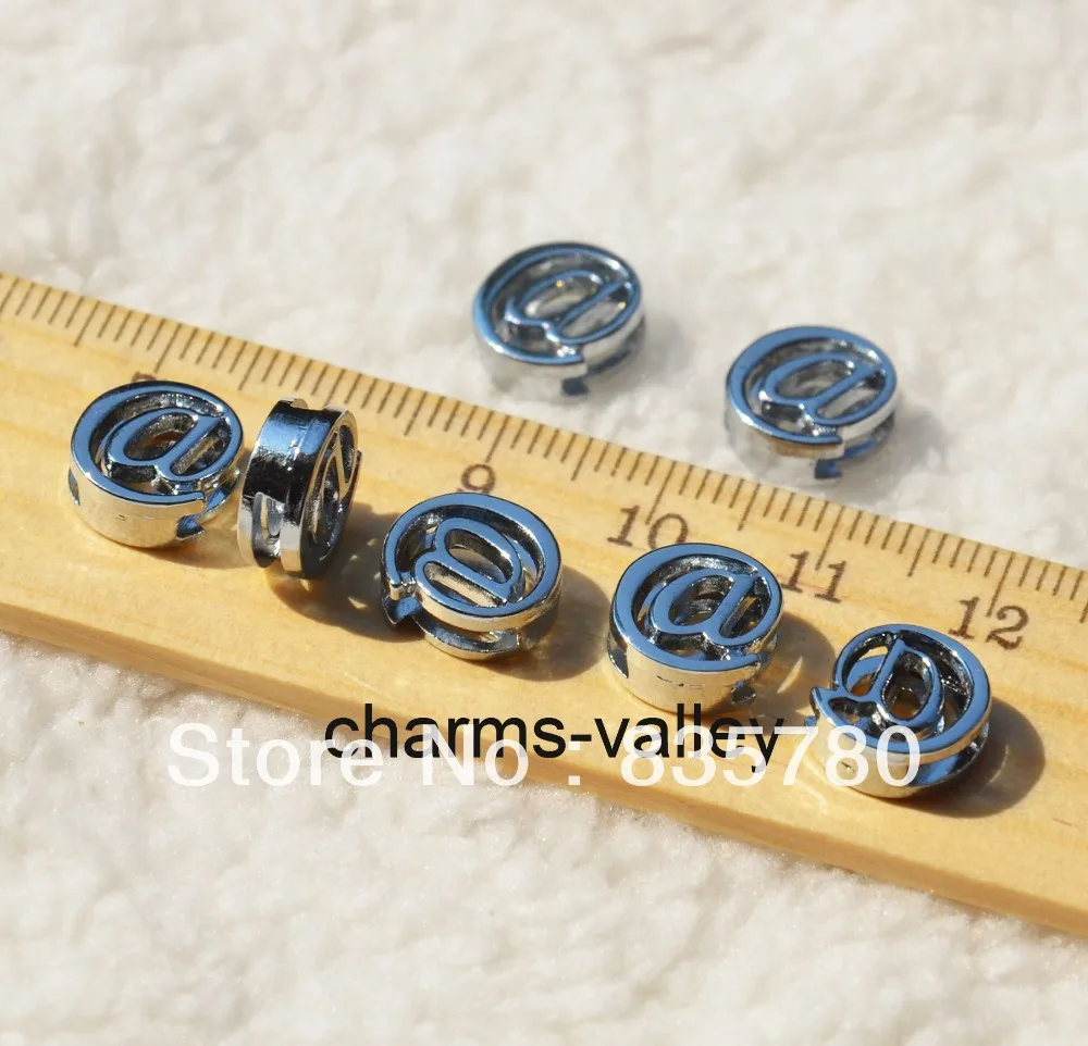 50 шт. подвеска символ @ 8 мм|charm letter|slide charm lettersletter charms |
