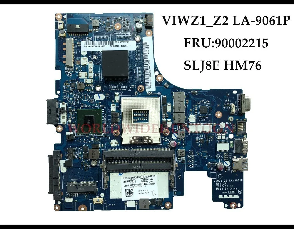 Совершенно новый для Lenovo Ideapad Z400 материнская плата VIWZ1_Z2 LA-9061P FRU: 90002215 HM76 PGA989 DDR3