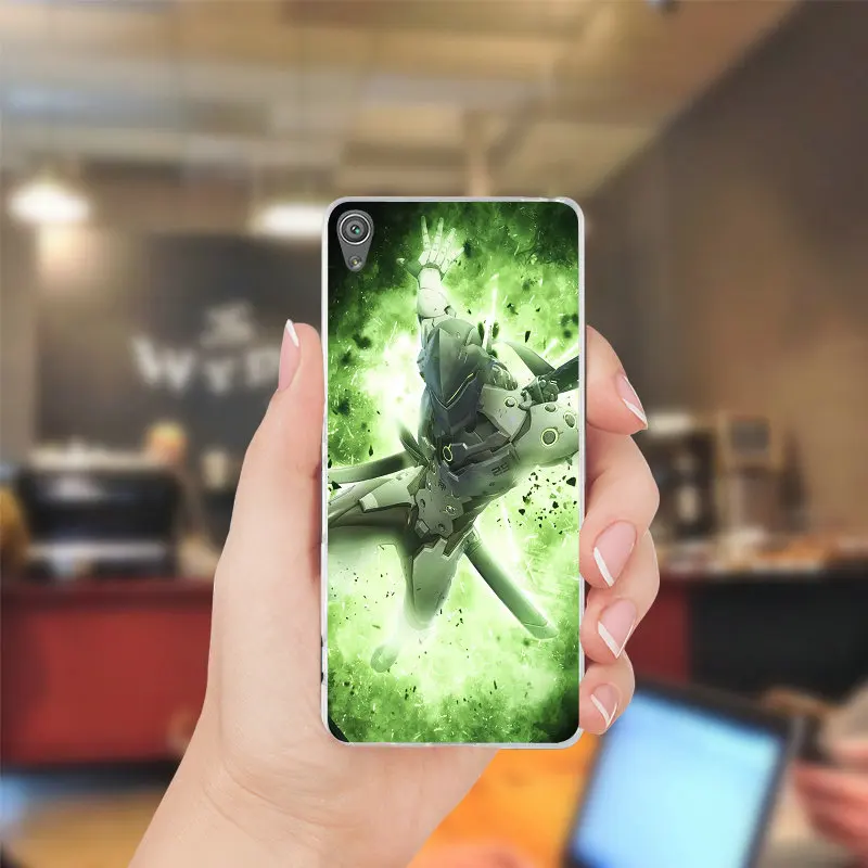 Гэндзи Overwatchs работа Ясно Мягкий мобильный чехол для телефона sony Xperia Z Z1 Z2 Z3 Z4 Z5