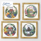 Fishxx вышивка крестиком C335-C338 четыре сезона весна-лето Набор для вышивки сада ручной работы
