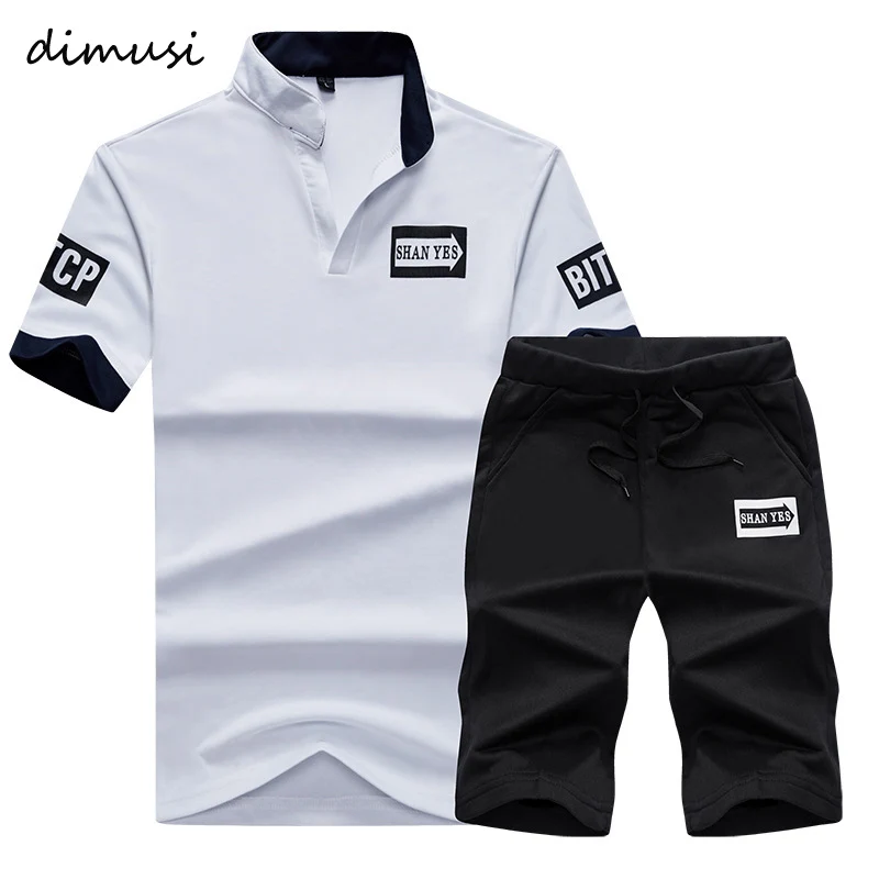 DIMUSI мужской спортивный костюм лето наборы спортивной одежды мужская верхняя - Фото №1