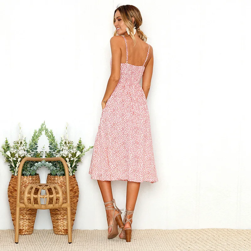 2019 хит продаж сексуальное женское платье без рукавов в горошек с принтом на