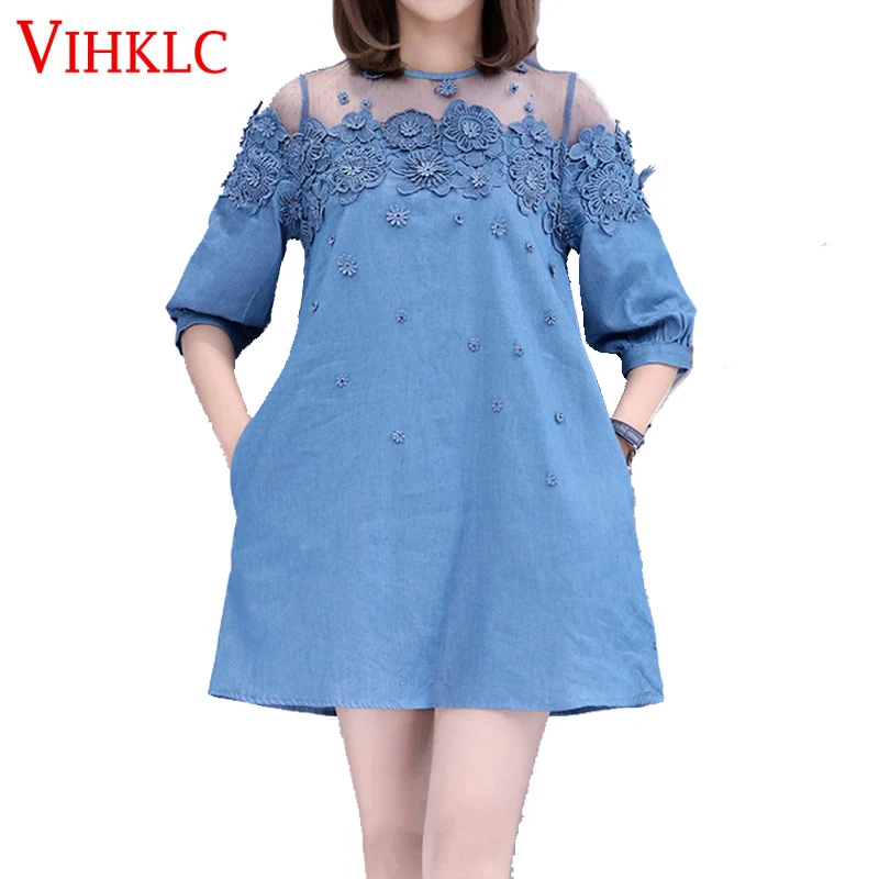 Ветров женские босоножки на высоком каблуке большие Размеры платье из джинсовой