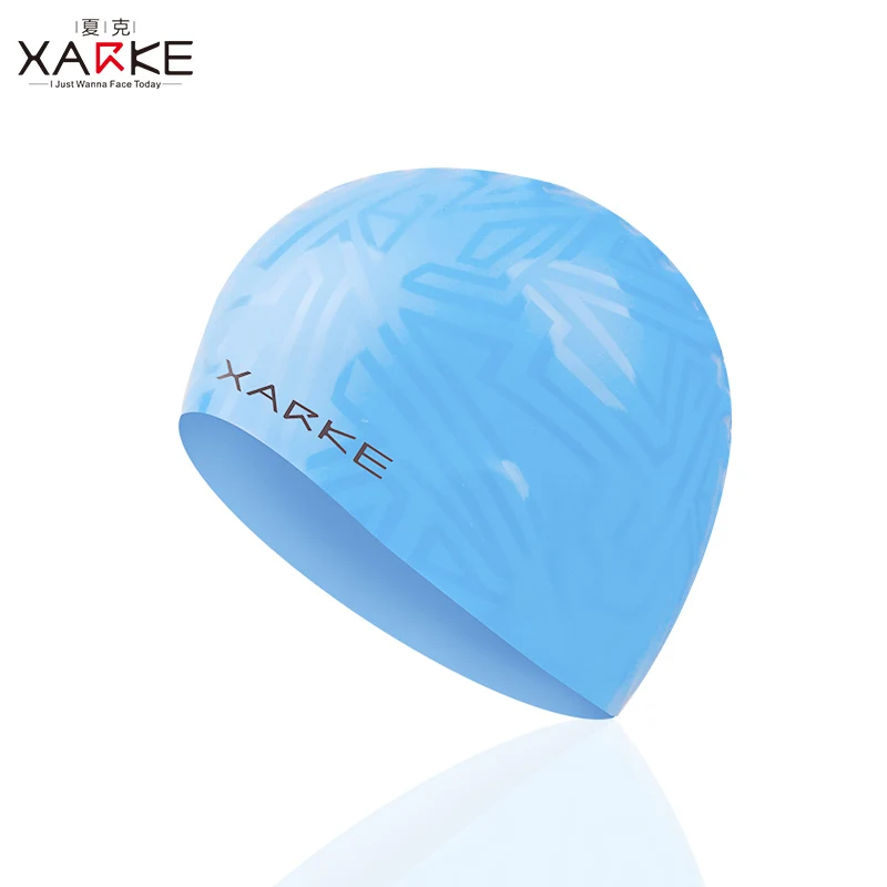 XARKE, модная силиконовая Кепка s для плавания, для мужчин и женщин, шапочка для плавания, для бассейна, водонепроницаемая, защита ушей, профессиональная шапочка для плавания - Цвет: XK19807-2