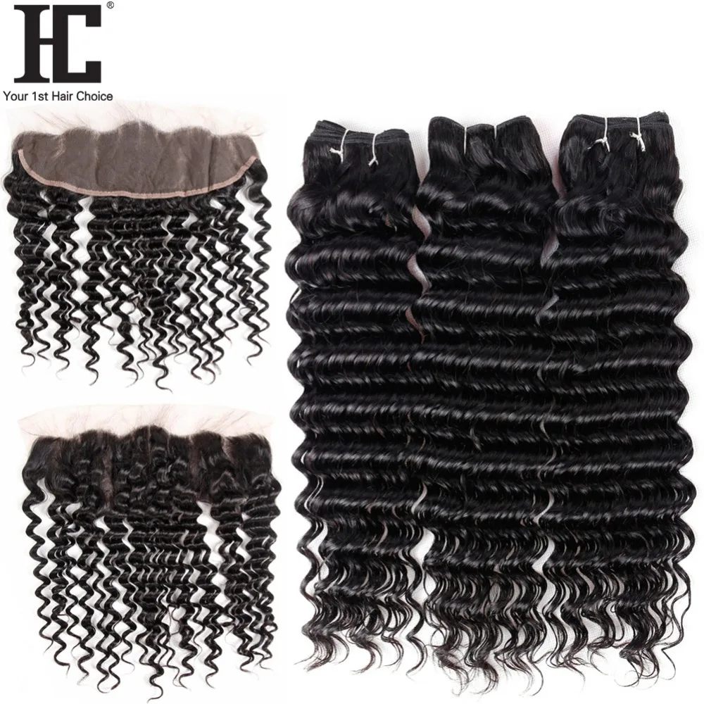 HC Hair Loose Deep Wave кружевная Фронтальная застежка с пряди монгольские волосы 3