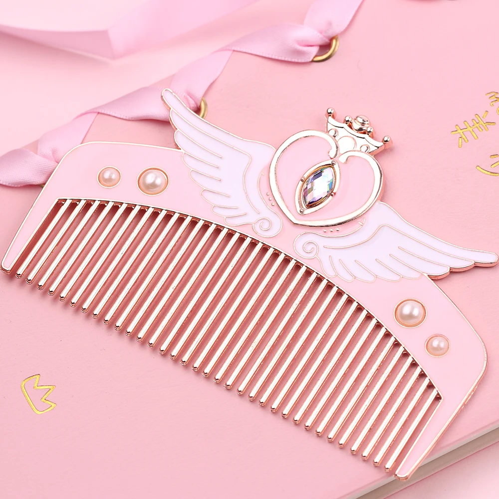 Женская расческа для макияжа Sailor Moon милая розовая металлическая волос с