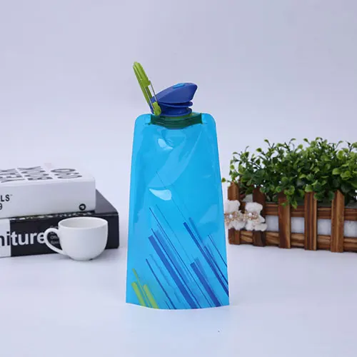 blue Спортивная складная сумка для питьевой воды на открытом воздухе 700 мл, Спортивная Портативная сумка для воды для путешествий, альпинизма, Экологическая сумка для воды b - Цвет: blue