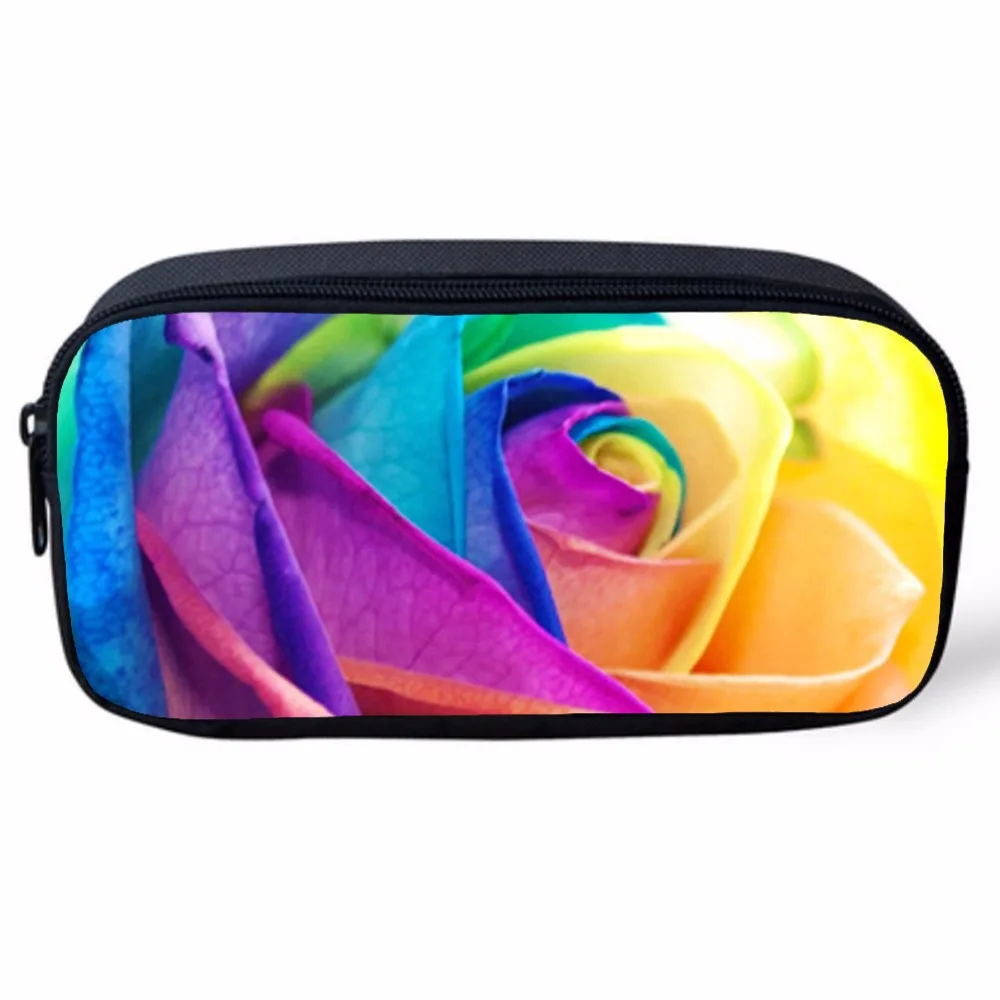 2017 портативная женская косметичка держатель чехол для карандашей с цветочным