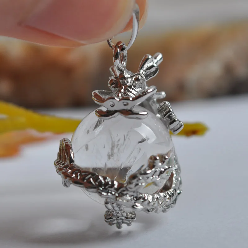 Натуральный прозрачный кварцевый кристалл камень Круглый бисер драгоценный