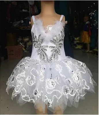 Классическое балетное танцевальное платье с короткими рукавами для девочек